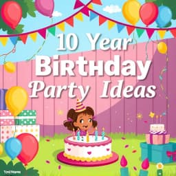 10 Year Old Birthday Party Ideas Girl at Home icon