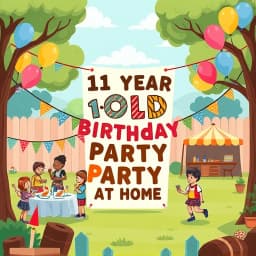11 Year Old Birthday Party Ideas at Home icon