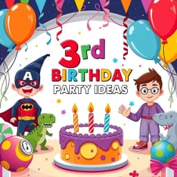 3rd Birthday Party Ideas Boy icon