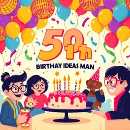 50th Birthday Party Ideas Man icon