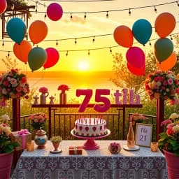 75th Birthday Party Ideas icon