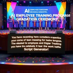 AI Employee Training Program Graduation Ceremony Script Generator icon