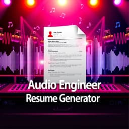 Audio Engineer Resume Generator icon