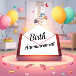 Birth Announcement Email Template icon