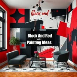 Black and Red Wall Painting Ideas icon