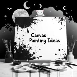 Black and White Canvas Painting Ideas icon