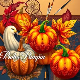 Boho Pumpkin Painting Ideas icon