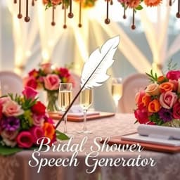 Bridal Shower Speech Generator icon