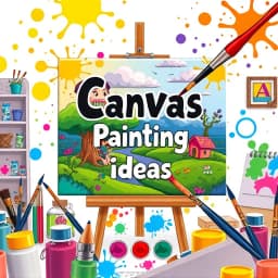 Canvas Painting Ideas Cartoon icon