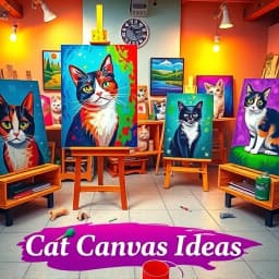 Cat Canvas Painting Ideas icon
