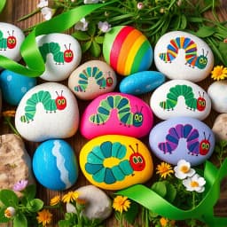 Caterpillar Rock Painting Ideas icon