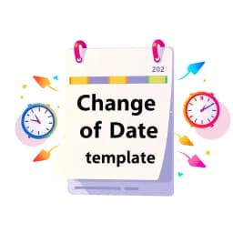 Change of Date Email Template icon