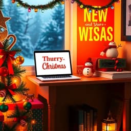 Christmas And New Year Wishes Email Template icon