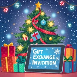 Christmas Gift Exchange Invitation Email Template icon