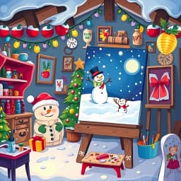 Christmas Painting Ideas Easy icon