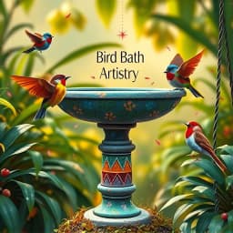 Concrete Bird Bath Painting Ideas icon