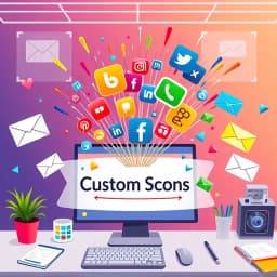 Custom Social Icons in a Hubspot Email Template icon
