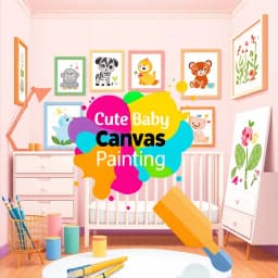 Cute Baby Canvas Painting Ideas icon