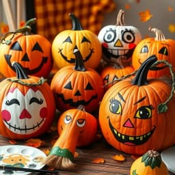 Easy Pumpkin Face Painting Ideas icon