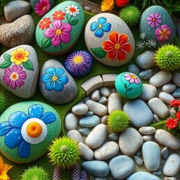 Easy Rock Painting Ideas Flowers icon
