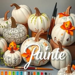 Easy White Pumpkin Painting Ideas icon