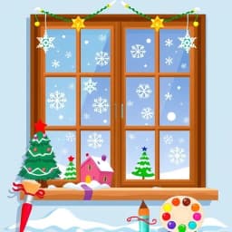 Easy Winter Window Painting Ideas icon