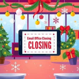 Email Office Closing Holiday Template icon
