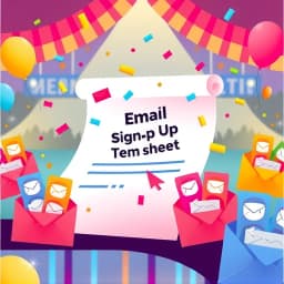 Email Sign Up Sheet Template icon