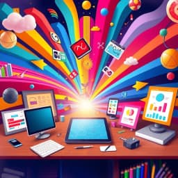 Flat Vector Website Illustration Generator icon