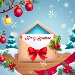 Free Christmas Email Signature Template icon