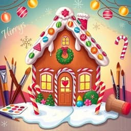 Gingerbread House Painting Ideas icon
