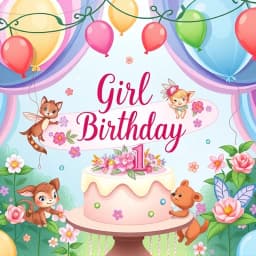 Girl 1st Birthday Party Ideas icon