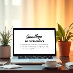 Goodbye Email to Coworkers Template icon