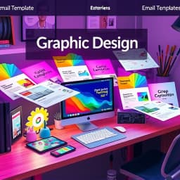 Graphic Design Email Template icon