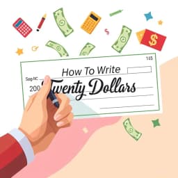 How to Write 20 Dollars on a Check icon