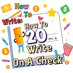 How to Write 20 on a Check icon