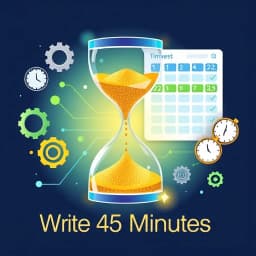 How to Write 45 Minutes on Timesheet icon