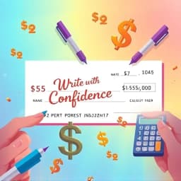 How to Write 90 on a Check icon