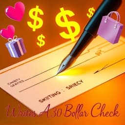 How to Write a 30 Dollar Check icon