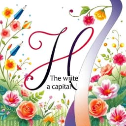 How to Write a Capital H in Cursive icon