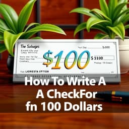 How to Write a Check for 100 Dollars icon