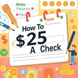 How to Write a Check for 25 Dollars icon