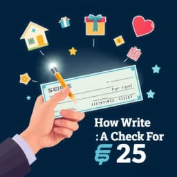 How to Write a Check for 25 icon