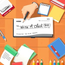 How to Write a Check for 40 Dollars icon