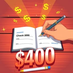 How to Write a Check for 400 Dollars icon