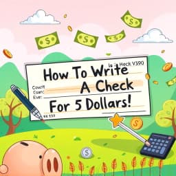 How to Write a Check for 5 Dollars icon