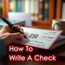 How to Write a Check for 50 Dollars icon