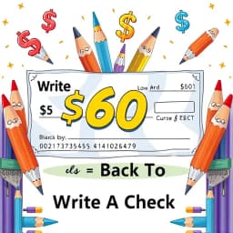 How to Write a Check for 60 Dollars icon