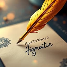How to Write a Fancy Signature icon