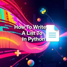 How to Write a List to a File in Python icon
